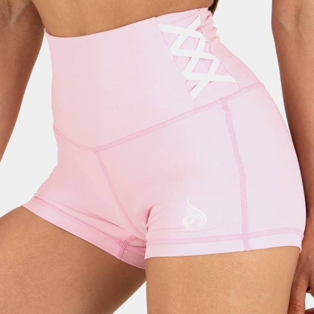 ISO M Ryderwear Lace Up Pink Shorts